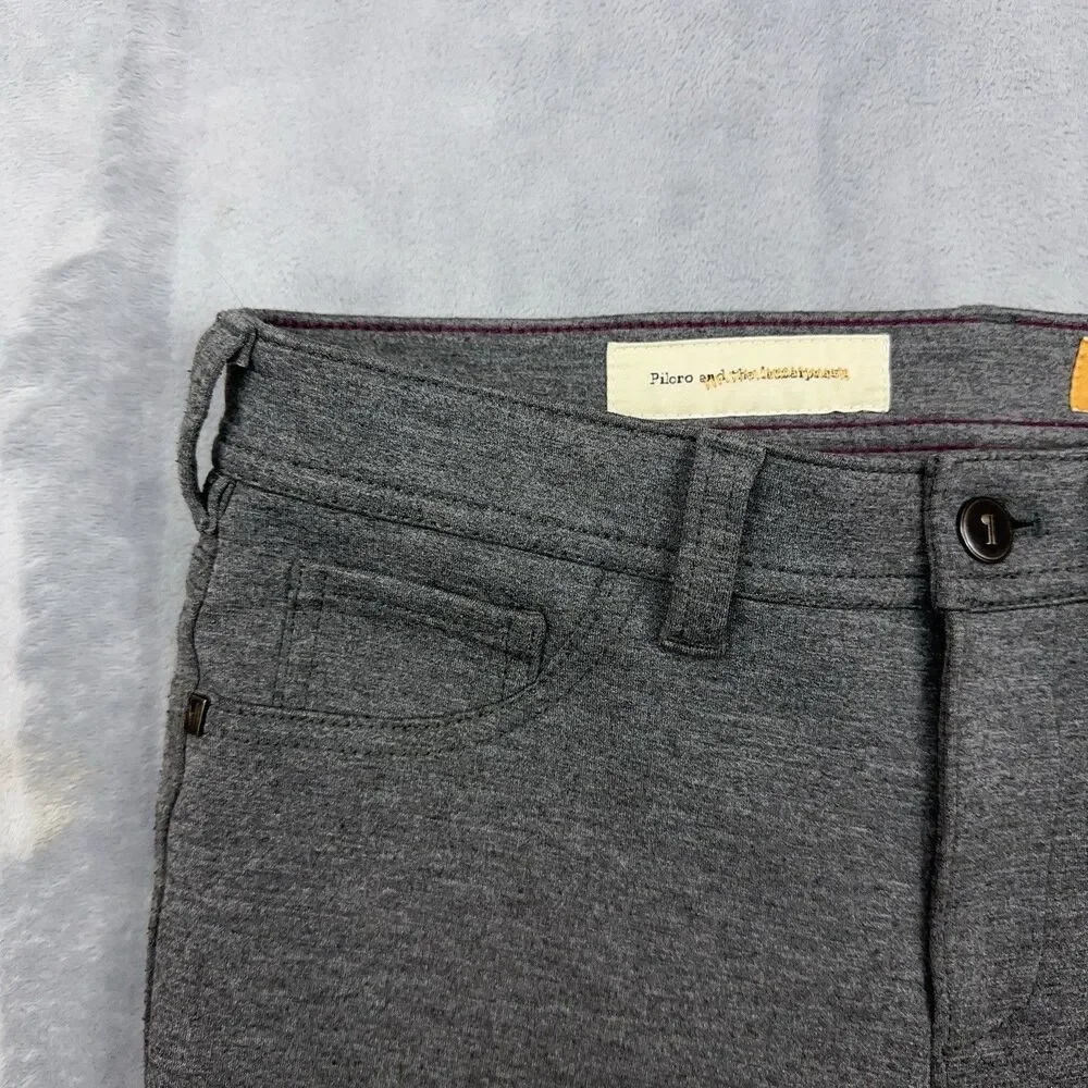 Pilcro and the Letterpress Serif Ponte Knit Skinny Pants Gray Womens Size 27